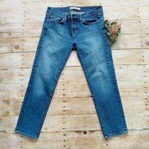 Ladies J Brand 935 Skinny Crop Jeans 30 x 25 Blue USA Stretch Denim Low Rise USA